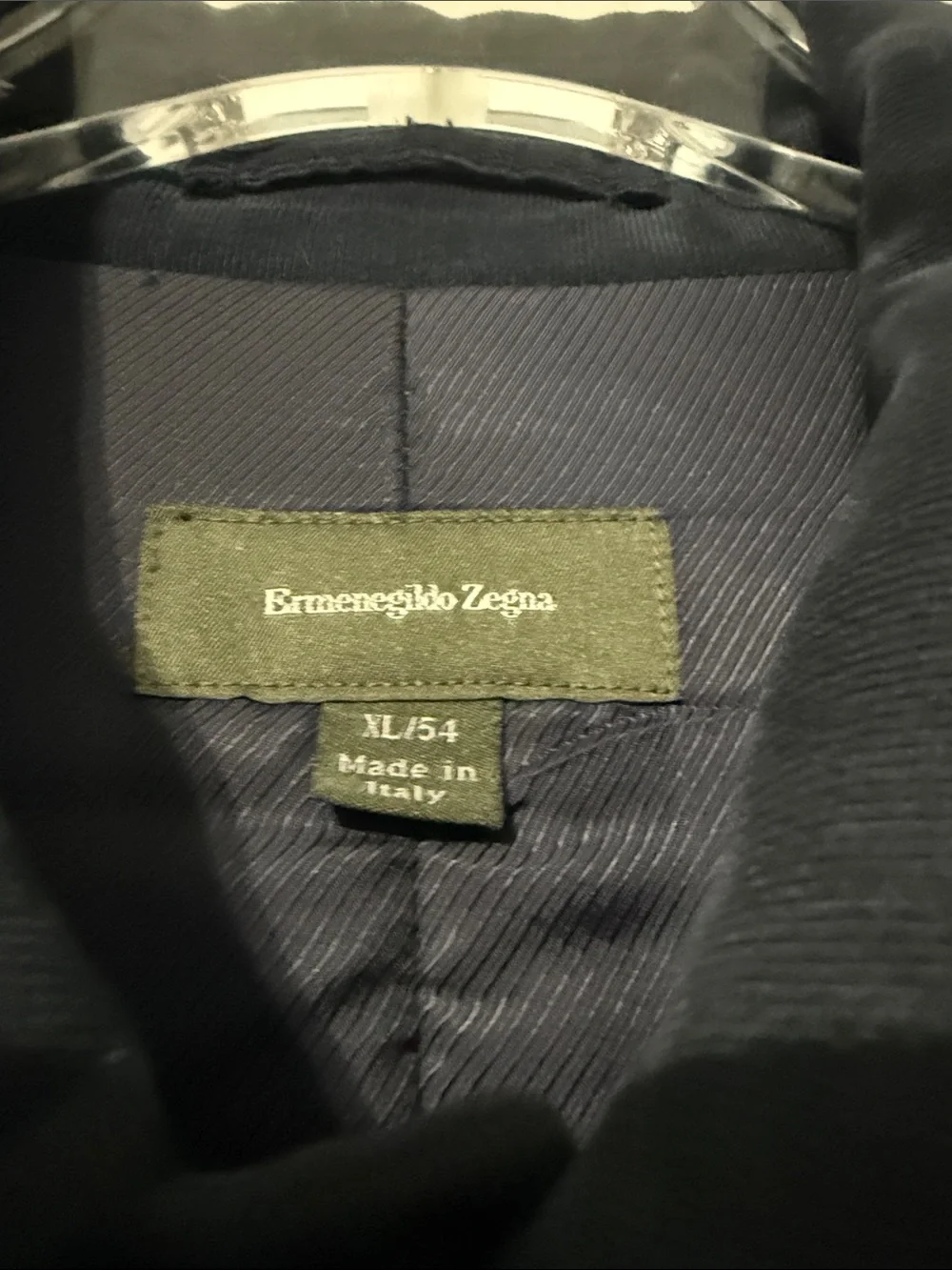 Vintage Ermenegildo Zegna Men's Blue Performance Microfiber Car Coat Size 54 XL